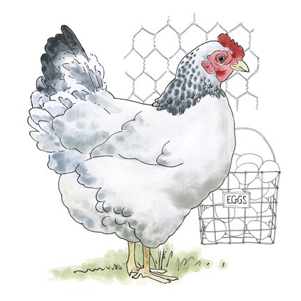 Framed Fun at the Coop IV v2 Print