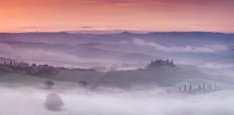 Framed Mist over Belvedere - Panaroma Print