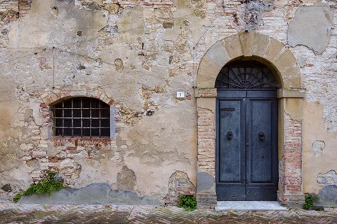 Framed Monticchiello Facade Print