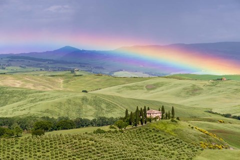 Framed Tuscan Rainbow Print