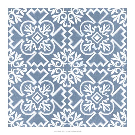 Framed Chambray Tile III Print