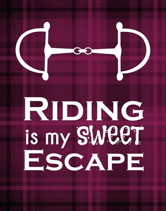 Framed Riding is My Sweet Escape - Red Print