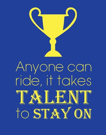 Framed Anyone Can Ride - Blue Print