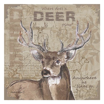 Framed Where Does a Deer Play Print
