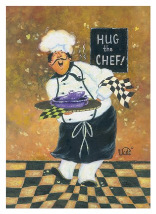 Framed Hug the Chef Print