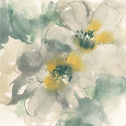 Framed Silver Quince I Print