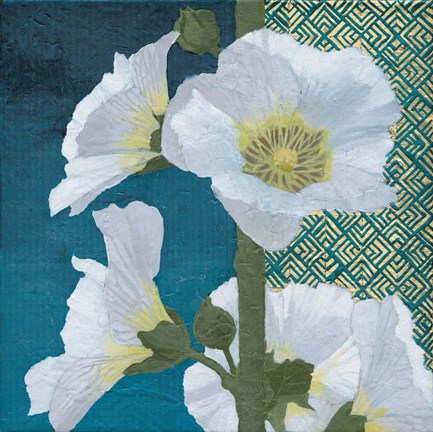 Framed Soft Evening II indigo Print