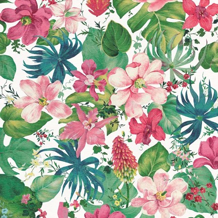 Framed Tropical Dream Bright on White Print