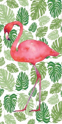 Framed Tropical Flamingo II Print