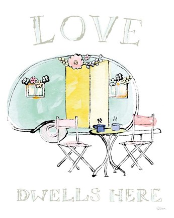 Framed Girlfriends Cabin III Print