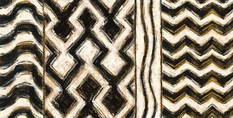 Framed Black and Gold Geometric VII Print