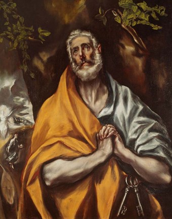 Framed Tears of Saint Peter Print