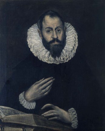Framed Portrait of Alonso de Herrera 1595-1605 Print