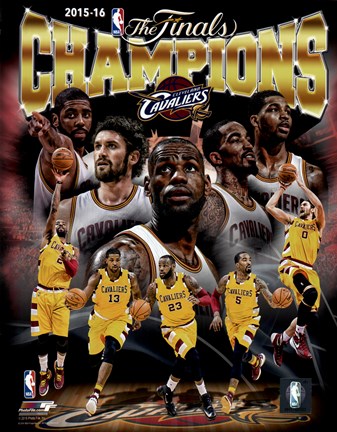 Framed Cleveland Cavaliers 2016 NBA Champions Composite Print