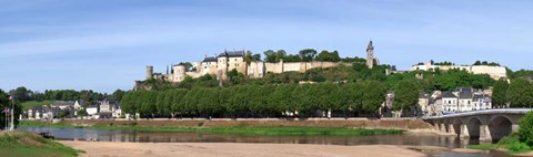 Framed Chinon and its Castle, Vienne River, France Print