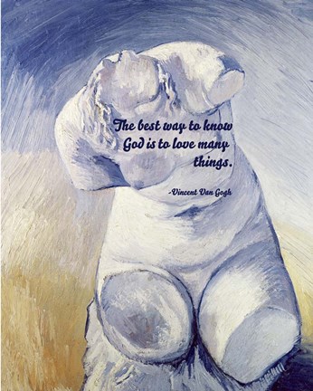 Framed Know God - Van Gogh Quote 2 Print
