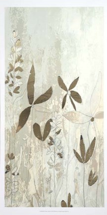 Framed Fresco Field I - Metallic Foil Print