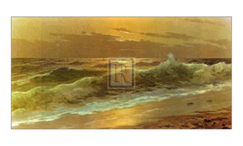 Framed Breakers at Sunset Print