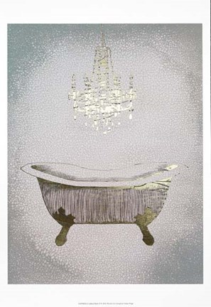 Framed Gilded Bath II - Metallic Foil Print