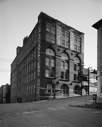 Framed GENERAL VIEW, WITH NINTH ST. FACADE ON RIGHT - Craddock-Terry Shoe Company, Ninth and Jefferson Streets, Lynchburg Print