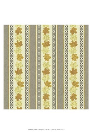 Framed Maple Ribbons II Print