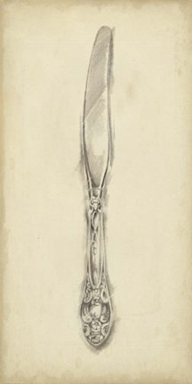 Framed Ornate Cutlery III Print