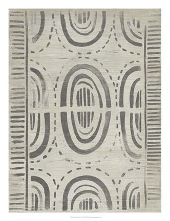 Framed Mudcloth Patterns VI Print