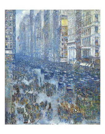 Framed Fifth Avenue, 1919 Print