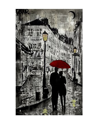 Framed Rainy Promenade Print