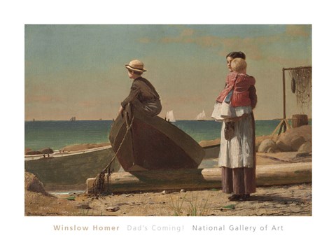 Framed Dad&#39;s Coming!, 1873 Print