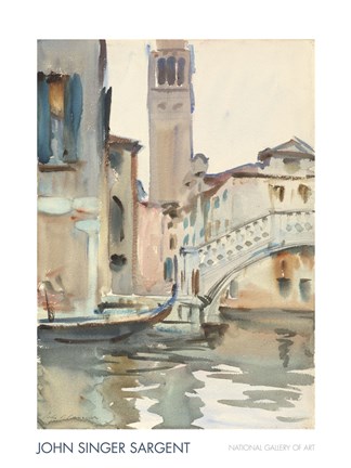 Framed Bridge and Campanile, Venice, 1902/04 Print