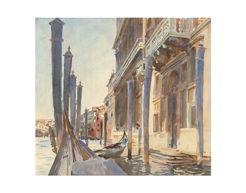Framed Gondola Moorings on the Grand Canal, 1904/07 Print