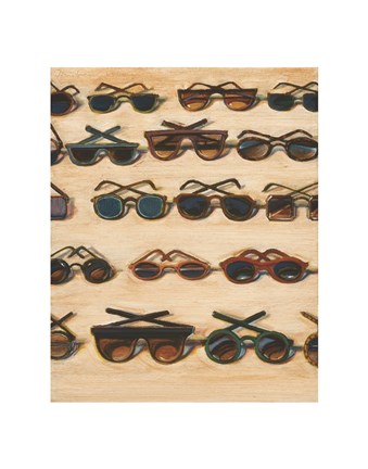 Framed Five Rows of Sunglasses, 2000 Print