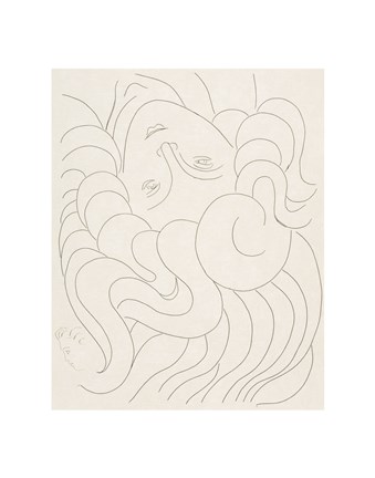 Framed Female Head, 1930-32 Print