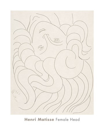 Framed Female Head, 1930-32 Print