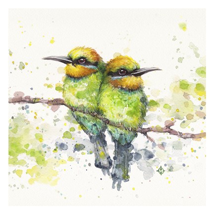 Framed Family (Rainbow Bee Eaters) Print