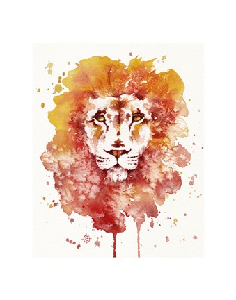 Framed Pride (Watercolor Lion) Print