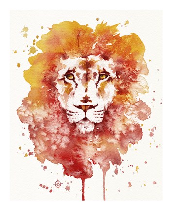 Framed Pride (Watercolor Lion) Print