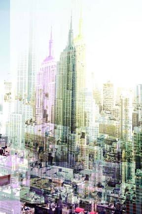 Framed Empire State Building Multiexposure I Print