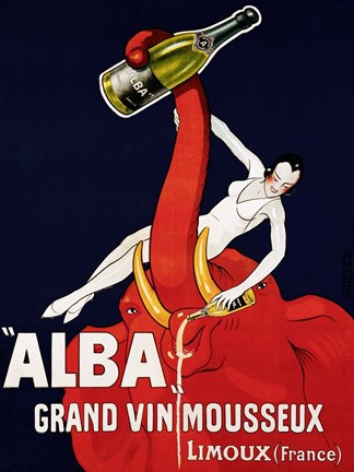 Framed &quot;&quot;Alba&quot;&quot; Grand Vin Mousseux, ca. 1928 Print