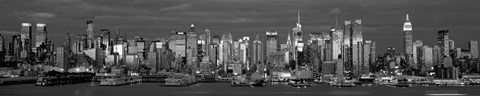 Framed Manhattan Skyline at Dusk, NYC Print