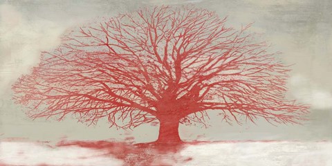 Framed Red Tree Print