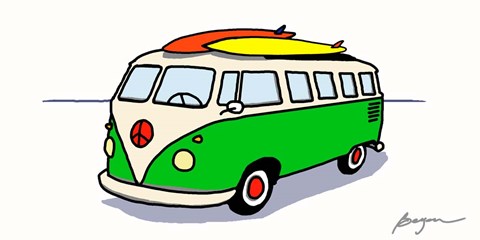 Framed Peace Wagon Print