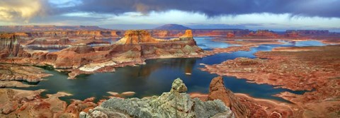 Framed Alstrom Point at Lake Powell, Utah, USA Print