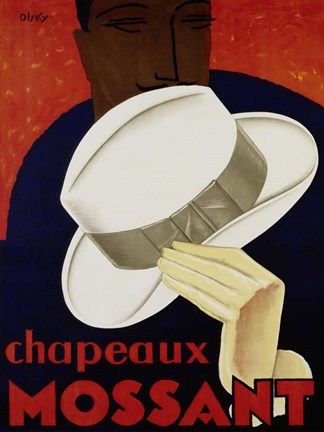 Framed Chapeaux Mossant, 1928 Print