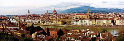 Framed Panoramic View of Florence Print