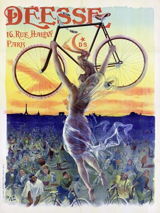 Framed Bicycle Deesse, 1898 Print