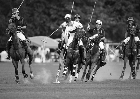 Framed Polo players, New York Print