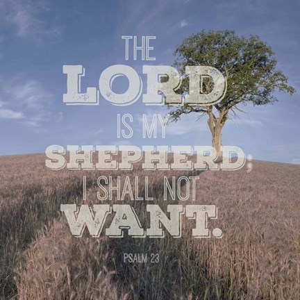Framed Psalm 23 The Lord is My Shepherd - Photo Print