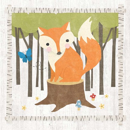 Framed Woodland Hideaway Fox Print